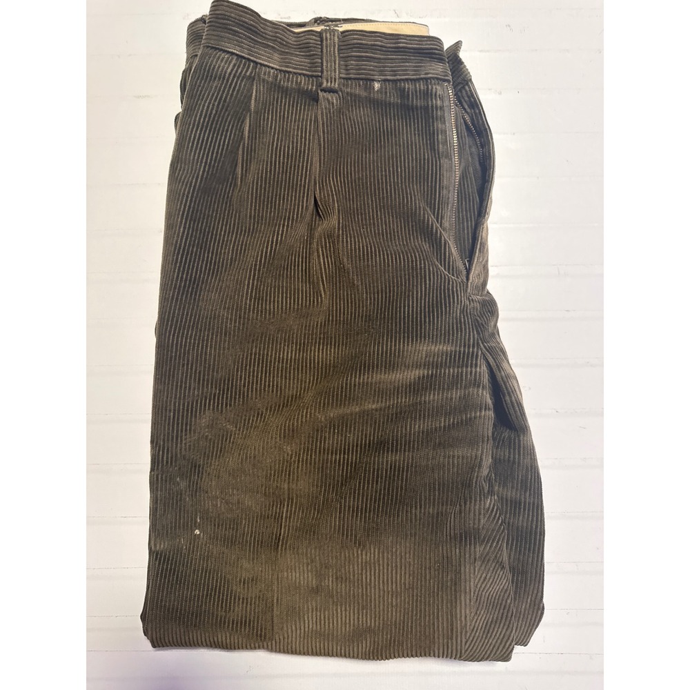 Brooks Brothers Elliot Corduroy Pants Mens 35x30 Brown Good Wide Wale French